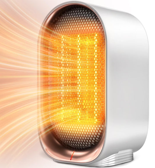 Electric Heater, Small Portable Heaters for Indoor Use, Mini Space Heater for Office Patio Garage Home Use, Desk Ceramic Heaters with Overheat & Tip-Over Protection